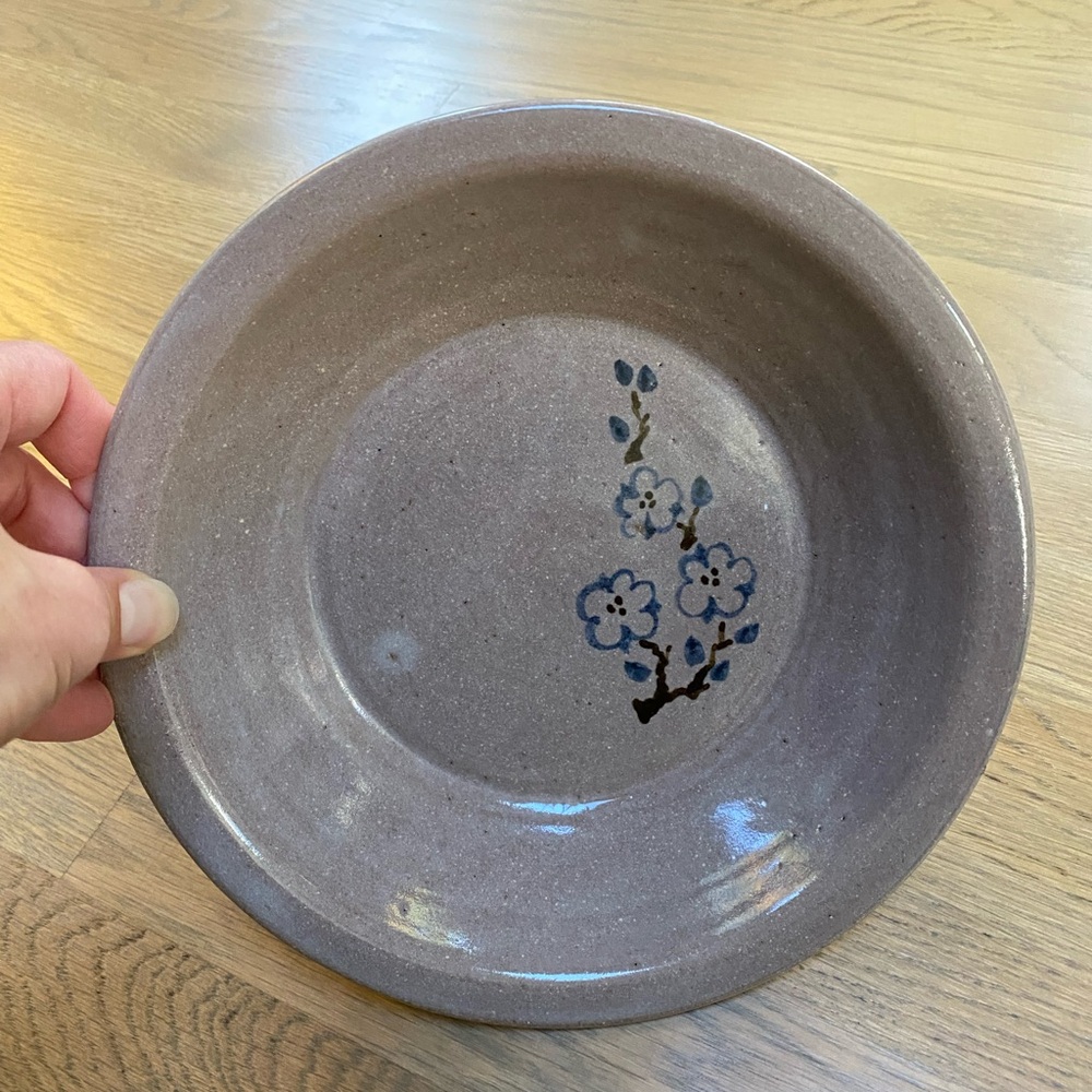 Jugtown Ware Vintage Handcrafted Ceramic Bowl with Floral Design